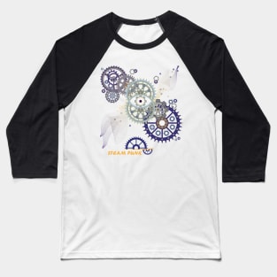 Steam punk with gears and vesica piscis Baseball T-Shirt